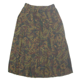 HIRSCH COLLECTION Womens Pleated Skirt Green Midi Paisley S