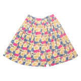 DOCKERS Womens Pleated Skirt Yellow Midi Floral UK 14