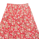 SUSAN BRISTOL Womens A-Line Skirt Red Long Floral XL