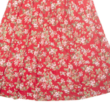 SUSAN BRISTOL Womens A-Line Skirt Red Long Floral XL