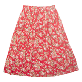 SUSAN BRISTOL Womens A-Line Skirt Red Long Floral XL
