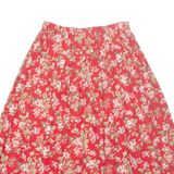 SUSAN BRISTOL Womens A-Line Skirt Red Long Floral XL