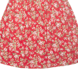 SUSAN BRISTOL Womens A-Line Skirt Red Long Floral XL