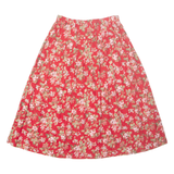 SUSAN BRISTOL Womens A-Line Skirt Red Long Floral XL