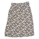 MIZ CALIFORNIA Womens A-Line Skirt Black Long Floral 2XL