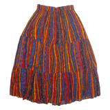 WORTHINGTON Womens A-Line Skirt Orange Long Striped M