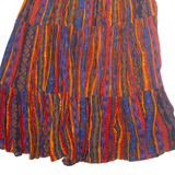 WORTHINGTON Womens A-Line Skirt Orange Long Striped M