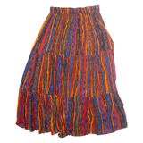 WORTHINGTON Womens A-Line Skirt Orange Long Striped M