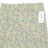LADIES STAG Womens Straight Skirt Green Knee Length Floral UK 14