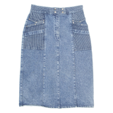 DALGIC JEANS Womens Pencil Skirt Blue Midi Denim M