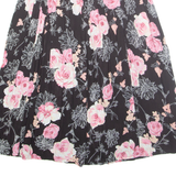 Womens A-Line Skirt Black Midi Floral M