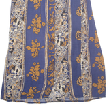 Womens Straight Skirt Blue Midi Geometric M