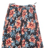 NEW LOOK Womens A-Line Skirt Black Midi Viscose Floral UK 8