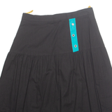 Womens A-Line Skirt Black Midi S