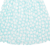 Womens Pleated Skirt Blue Midi Floral M