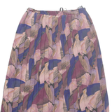 Womens Pleated Skirt Purple Midi Floral M