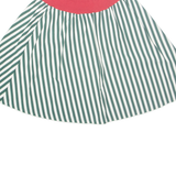 ZIZETTE Womens Skater Skirt Green Short Striped XS