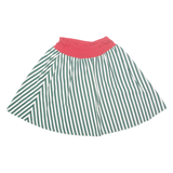 ZIZETTE Womens Skater Skirt Green Short Striped XS