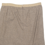 Womens Pencil Skirt Brown Midi XL