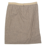 Womens Pencil Skirt Brown Midi XL