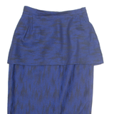 Womens Pencil Skirt Blue Midi M