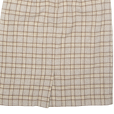 CREATION ATELIER Womens Pencil Skirt Beige Midi Wool Check M