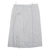 C&A Womens Pencil Skirt Grey Midi Wool Striped L