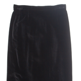 TALENTO Womens Pencil Skirt Black Midi Velvet M