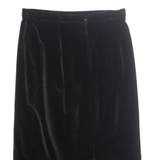 TALENTO Womens Pencil Skirt Black Midi Velvet M