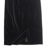 TALENTO Womens Pencil Skirt Black Midi Velvet M