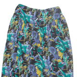 Womens A-Line Skirt Black Midi Floral M