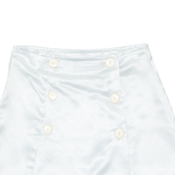 Womens Mini Skirt Silver Short S