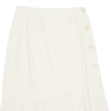 Womens A-Line Skirt Cream Midi M