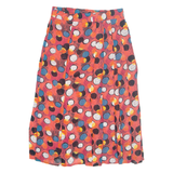 HATTIG MODELLE Womens A-Line Skirt Red Long Spotted L
