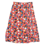 HATTIG MODELLE Womens A-Line Skirt Red Long Spotted L