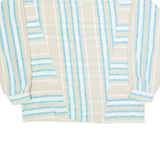 Womens Blouse Blue Long Sleeve Striped M