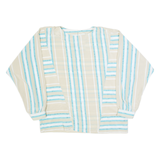 Womens Blouse Blue Long Sleeve Striped M