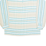 Womens Blouse Blue Long Sleeve Striped M