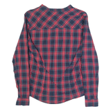 PEPE JEANS Womens Shirt Blouse Blue V-Neck Long Sleeve Plaid S