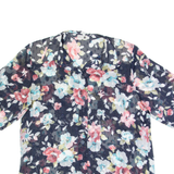 STREITS Womens Printed Shirt Blue Collared Floral L