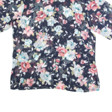 STREITS Womens Printed Shirt Blue Collared Floral L