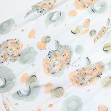 Womens Kimono Blouse White Collared Viscose Crazy Pattern M