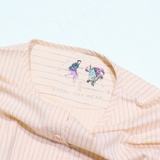 FULL POWER Womens Shirt Blouse Pink 3/4 Sleeve Striped M