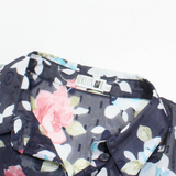 STREITS Womens Printed Shirt Blue Collared Floral L