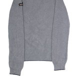 NAUTICA Mens Jumper Grey 1/4 Zip Chunky Knit XL