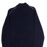 TOMMY HILFIGER Mens Jumper Blue 1/4 Zip Tight Knit 2XL