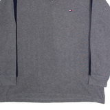 TOMMY HILFIGER Mens Jumper Grey Collared Tight Knit L