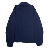 TOMMY HILFIGER Mens Jumper Blue High Neck Tight Knit XL