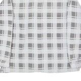 Mens Lumberjack Shirt Grey 90s Plaid Long Sleeve L