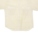 Womens Shirt Yellow 90s Striped UK 12
